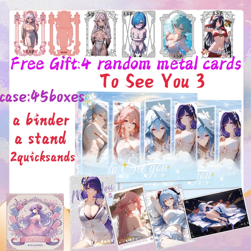 

To See You 3 Goddess Collection Card Hobby Game Card Waifu Box Doujin Booster Box Spicy Art Card Toy Gifts