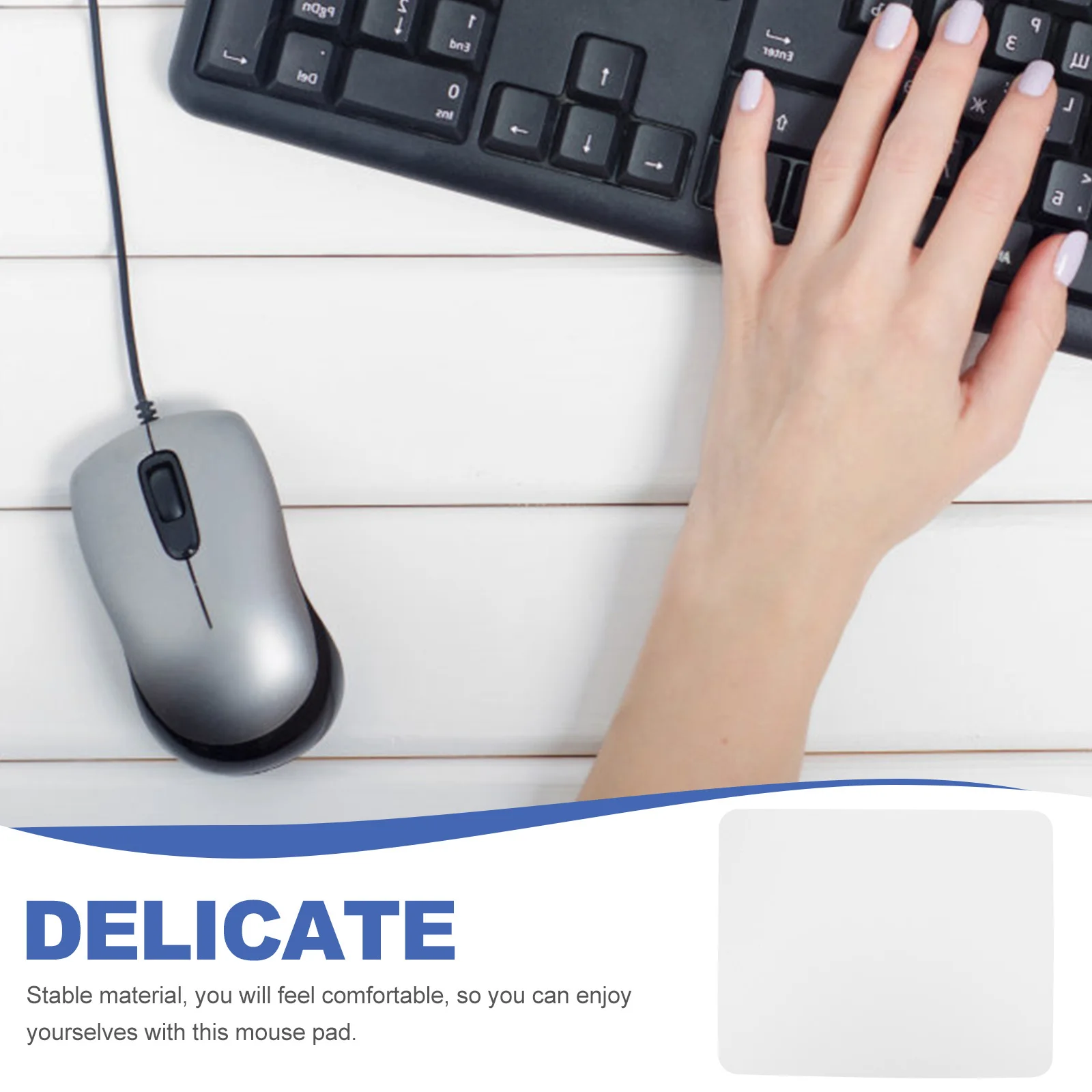 

Solid Color Mouse Pad Large Smooth Surface Non Slip Bottom Desk Mat Keyboard Cushion Laptop Desk Protector Gaming