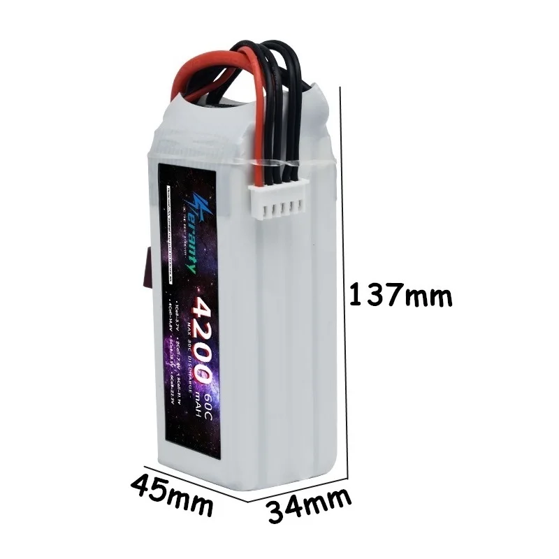 14.8V RC LiPo Batterij 4S 1500mAh 2200mAh 3000mAh 4200mAh 6000mAh 6500mAh Voor Auto RC Drone Racing Reserveonderdelen