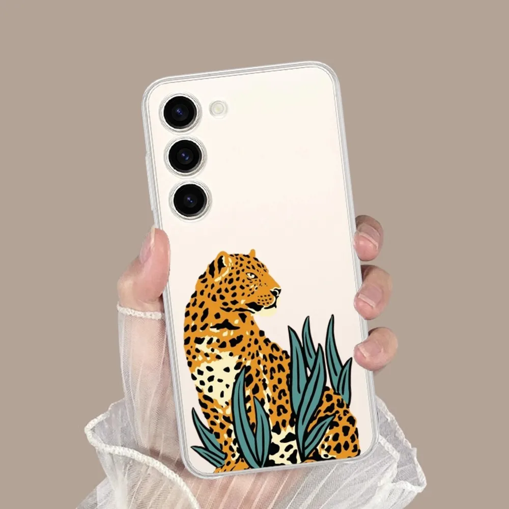 Leopard Tiger Animal Painted Phone Case for Samsung Galaxy S8 8S G950F G950 A91 A80 A73 5G A72