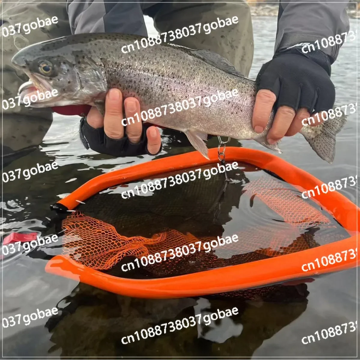 Portable Folding Fishing Net with Stainless Steel Long Handle, Retractable Floating Pocket Net for Luya and Outdoor Use