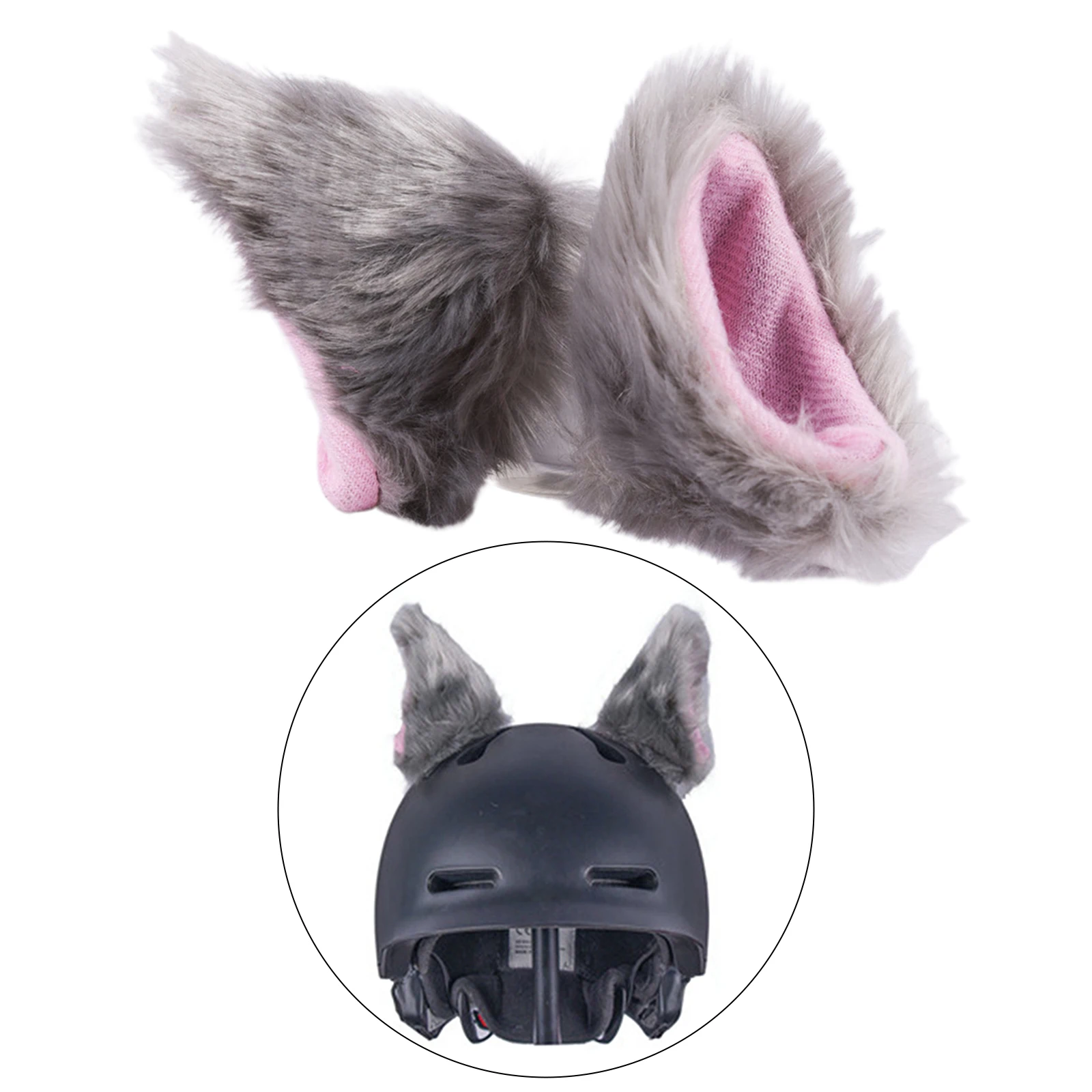 Plush Ear Decor Motorbike  Accessories Creative Gifts Adhesive