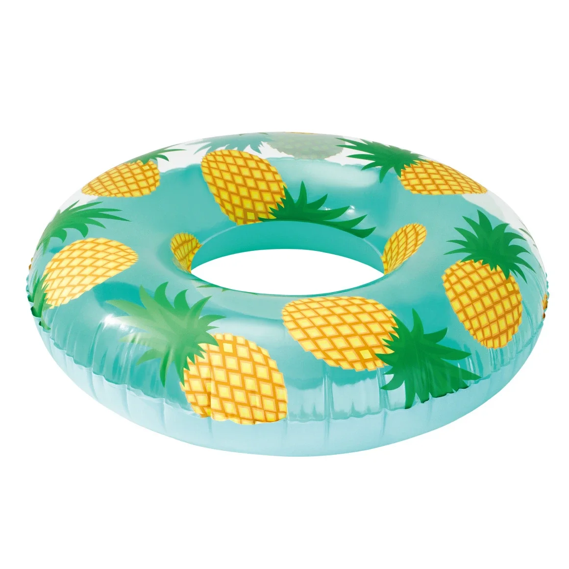 

New Design Pineapple Print Tube Swimming Ring Air Mattress Outdoor Summer Water Party Toys Inflatable Pool Float for Adults