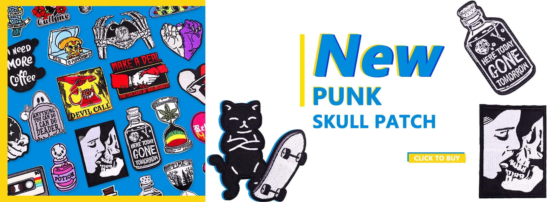 Flamme Schädel Patch Kleidung Punk Bestickt Patches Für Kleidung Eisen Auf Patch Auf Kleidung Thermoadhesive Patches Jacke Abzeichen DIY – Detail 7