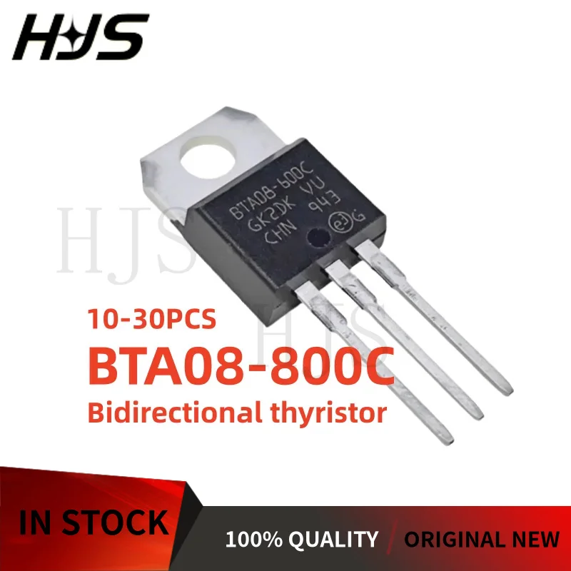 10-30PCS Original BTA08-800C BTA08800C BTA08 800C TO-220 Bidirectional thyristor Brand New
