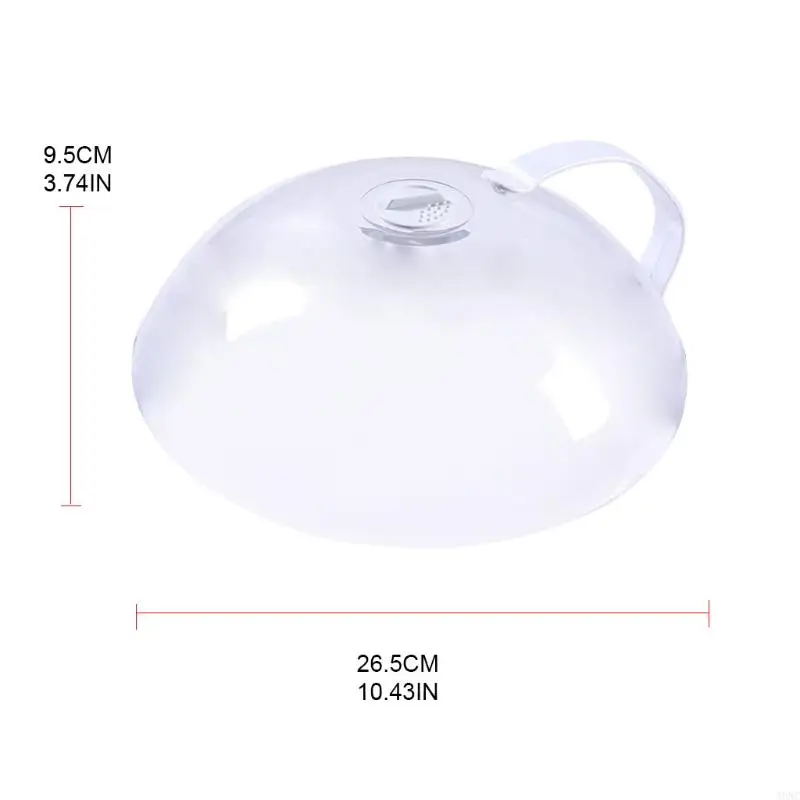 A0NC Microwave Splatter Cover for Food Clear Plastic Microwave Splash Guard Cooker Lid Dish Bowl Plate Serving Cover