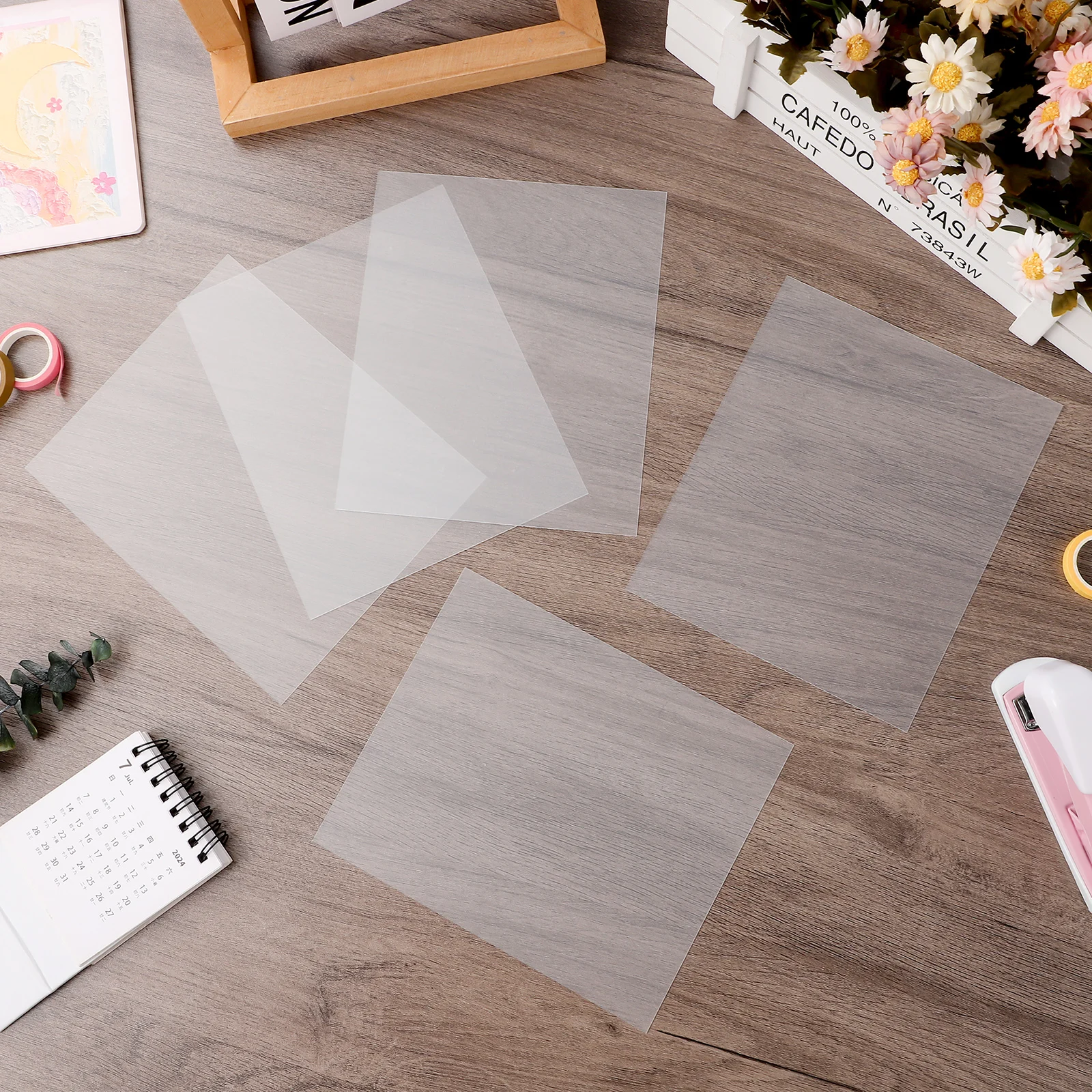 5pcs 5/ Printing Pen Accessories PVC Material Stencils Blank 3D Template Art Journal for Transparent Fabric Sign