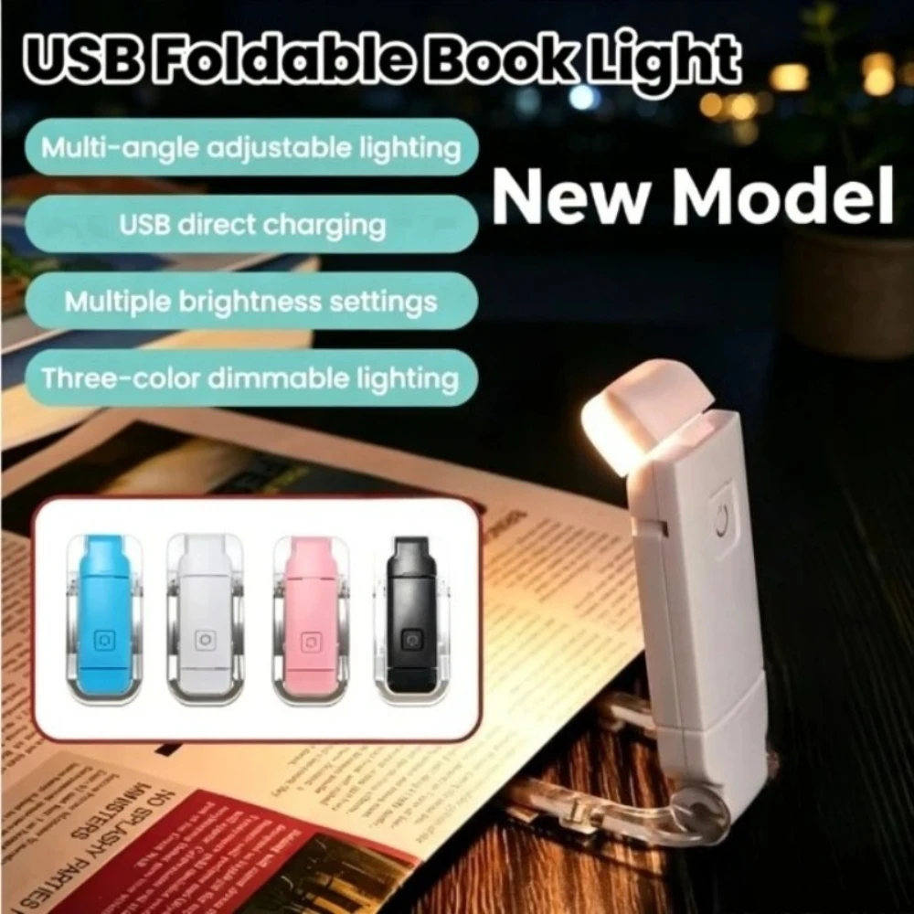 New Mini Light LED Small Nightlight reading books Reading light portable rechargeable lamp Adjustable Brightness Eye Protection
