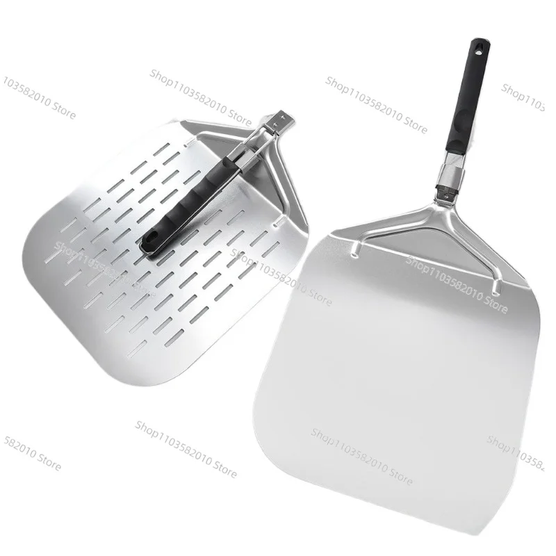 Stainless Steel Foldable Pizza Shovel, Space-Saving Kitchen Baking Tool with Collapsible Handle