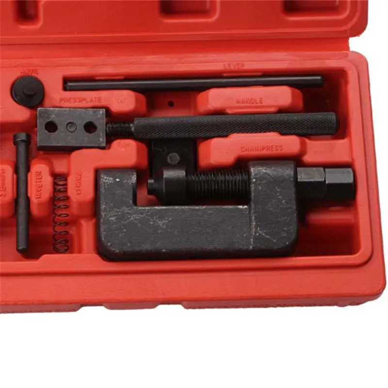 

Heavy Duty Bike Chain Repair Tool Set - 13pcs includes Splitter, Riveting Tool & O-Ring for Motorcycles