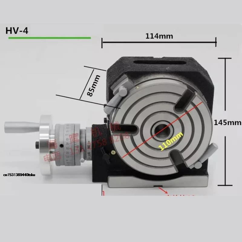 0728 Rotary Table 4/5/6inch Horizontal Vertical Rotary Table 4-Slot Rotary Table For Milling Machine MT-2 Rotary Us