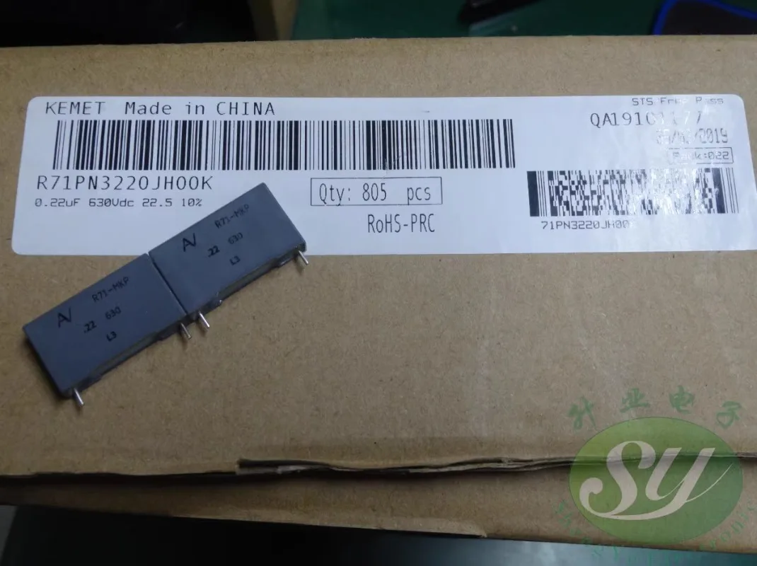 

10 шт. AV R71PN3220JH00K 0,22 мкФ/630 В 220nf u22 224 новый пленочный конденсатор 22 мм