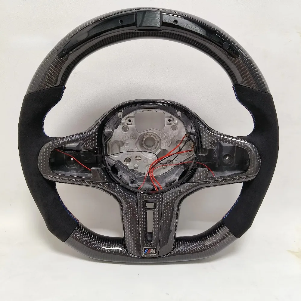 

For M 2 Series F44 M2 F45 F46 Custom Racing Style True Carbon Fiber LED Heated Steering Wheel