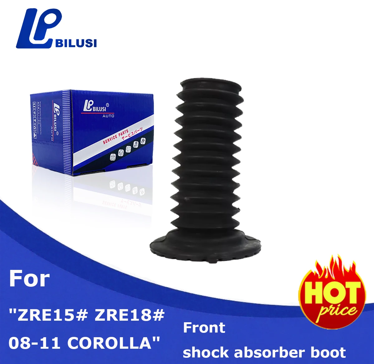 

Резиновый пылезащитный чехол Bilusi для Toyota Corolla ZRE152 ZRE150 ZVW30 2007-2015 OE:48157-02132 48157-02131