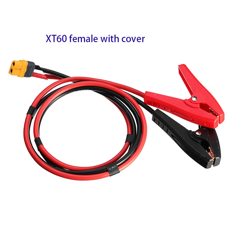 5PCS Alligator Clip To XT60 Female Plug Cable 14AWG 100CM For ISDT Q6 Charger Lipo Battery Clamps Crocodile Clips RC Parts Accs