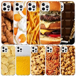 Food Fries Beer Cheese Sushi Cookie Phone Case For IPhone 16 17 17E 16E 15 14 Plus 13 Mini 12 11 Pro Max 7 8 + SE 2020 Air Soft