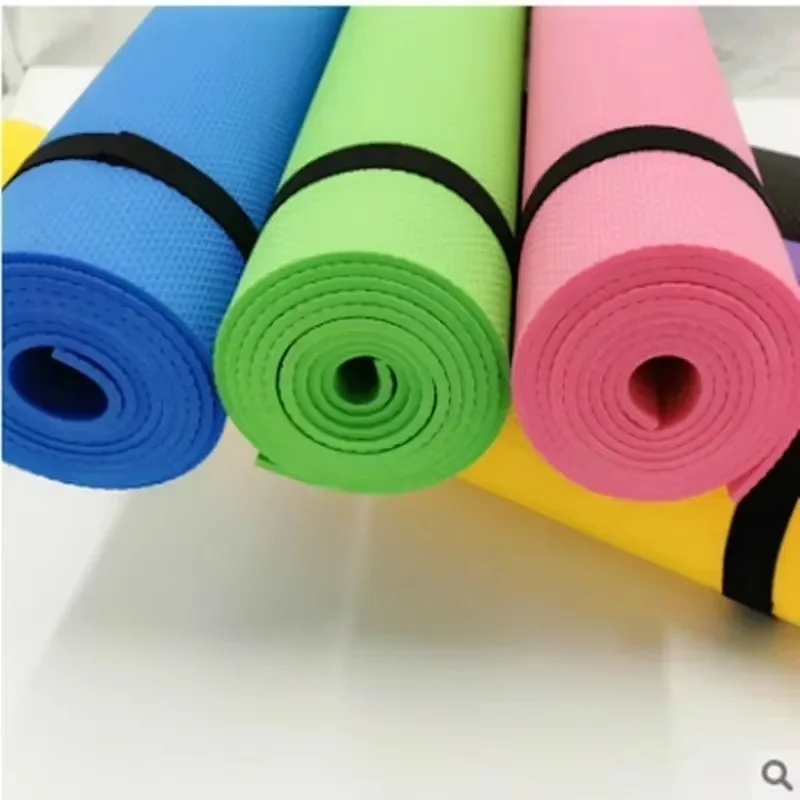 Esteras de Yoga antideslizantes de 4MM de espesor, 173cm x 61cm, para ejercicio, Fitness, insípido, Pilates, entrenamiento, gimnasio, con vendaje,