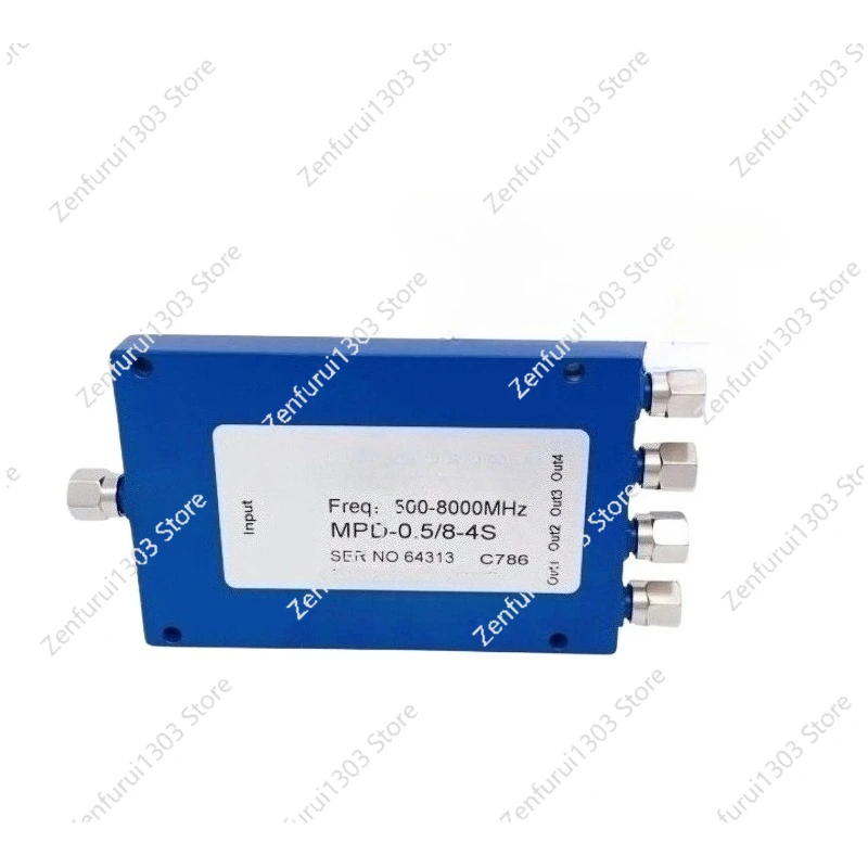 SMA Head 500-8000M Microstrip Four Power Divider One Power Divider Four Power Divider 0.5-8G Combiner