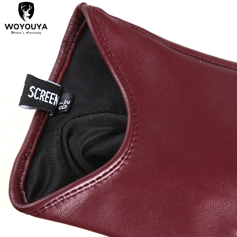 Color de moda Accesorios de ropa guantes de cuero para mujer, manopla corta cómoda para mujer, guantes cálidos de invierno para mujer-2001