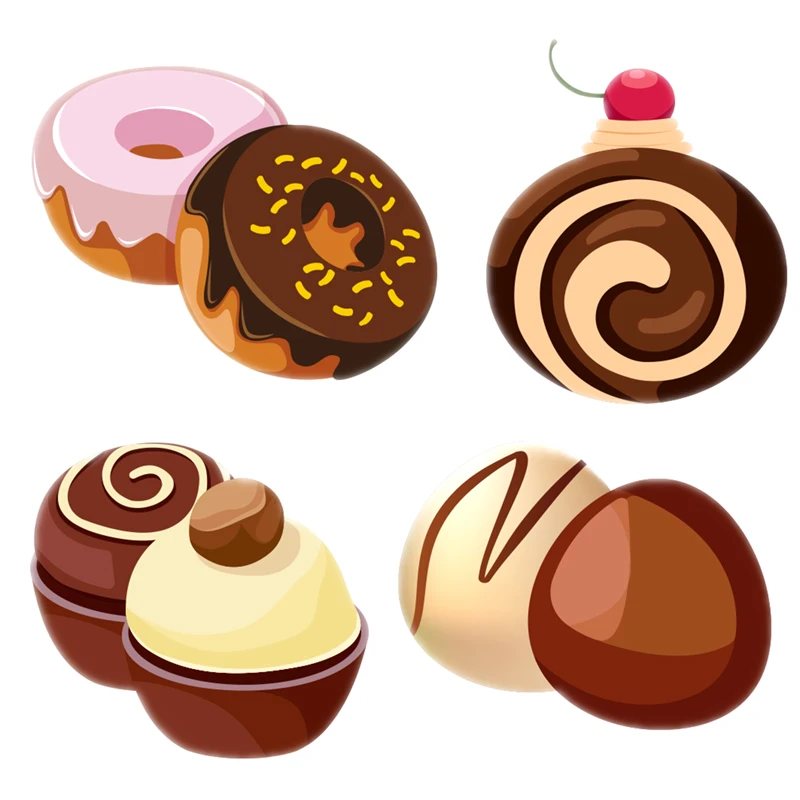 

Cake Stickers Kitchen Kids Room Decor Decals Chocolate Cake Refrigerator Air Conditioners Wardrobe Laptops Motorcycles Stickers