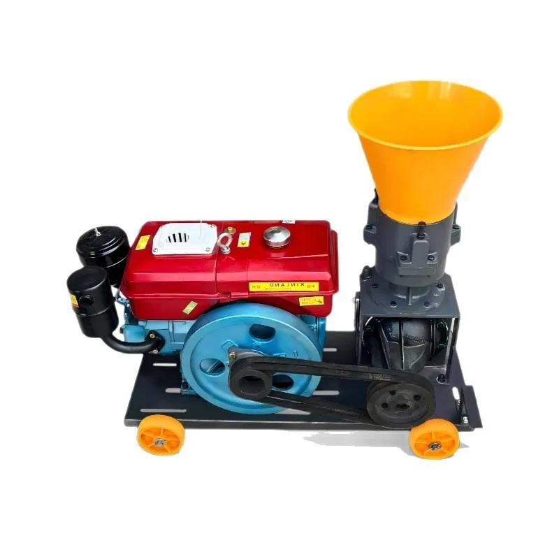 

New Engine Type Feed Pellet Machine Foreign Trade Export Corn Stalk Chicken Duck Rabbit Cow Sheep Small Granulator