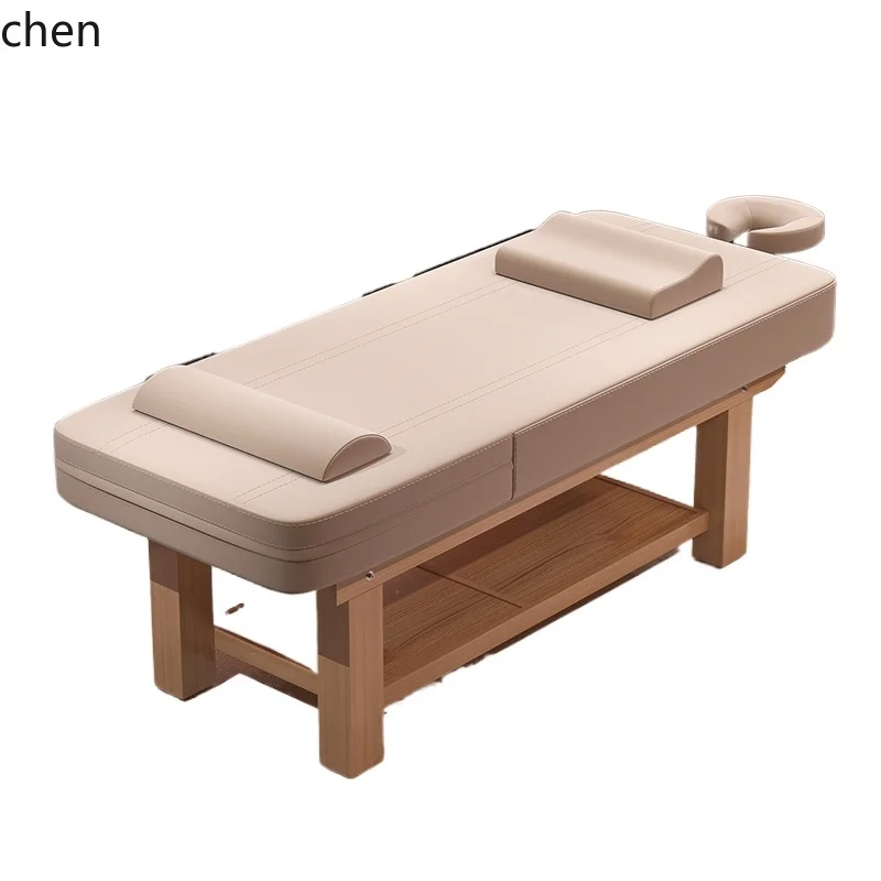 HXL Electric lifting solid wood beauty bed, special SPA bed for beauty salon, ear picking latex bed