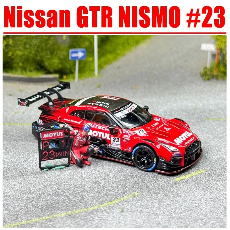 

MINIGT Scale 1/64 Nissan GTR NISMO #23 Alloy Toy Motor Vehicle Diecast Metal Model Gifts