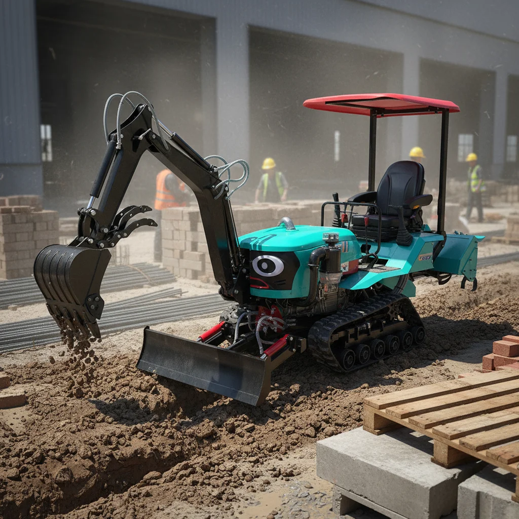 

Настраиваемый высокоэффективный сельскохозяйственный трактор с траншеекопателем, плугом для нарезки канав, отвалом-бульдозером, навесным оборудованием для экскаватора