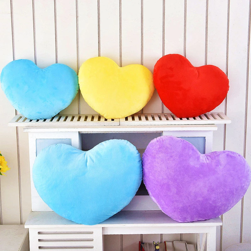 Cute Heart Shaped Plush Pillow Soft Sleeping Pillow Living Room Decor Valentines Day Gifts Comfortable Love Pillow Sofa Cushion