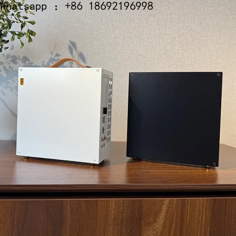 2026 New BUG-DC power core graphics mini desktop case APU aluminum electrostatic painting white anodized aluminum alloy