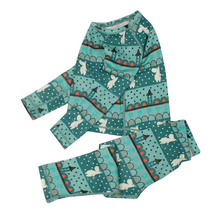 Merino wool bamboo kids thermal underwear set Sports Quick dry Top shirt pants of boys girls children long johns
