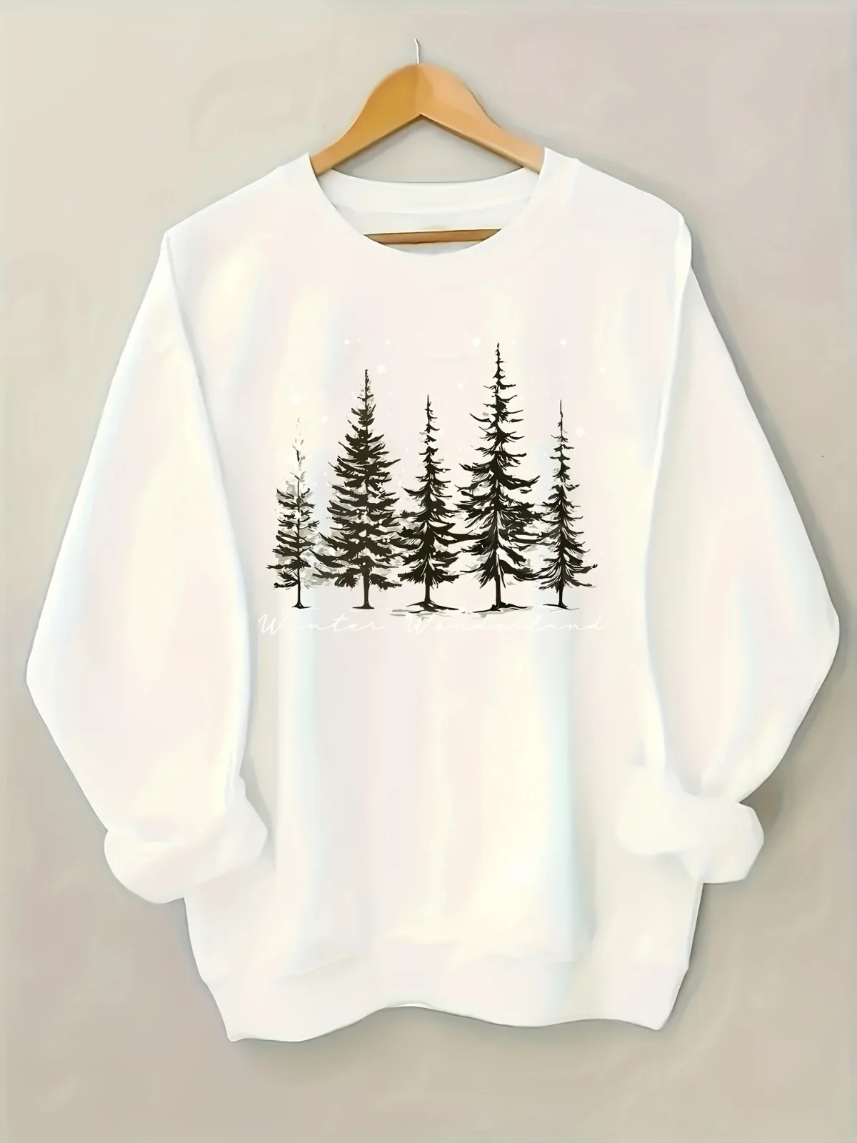 

Женская модная повседневная толстовка с круглым вырезом и рождественским принтом, пуловер, подходящий для праздничных подарков, повседневная одежда, топы