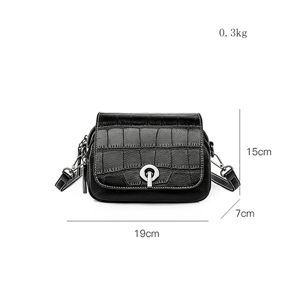 100% Cow Leather Lady Shoulder Crossbody for Women Quality Totes Solid Genuine Leather Handbag Fashion Female Purses Phone Bags