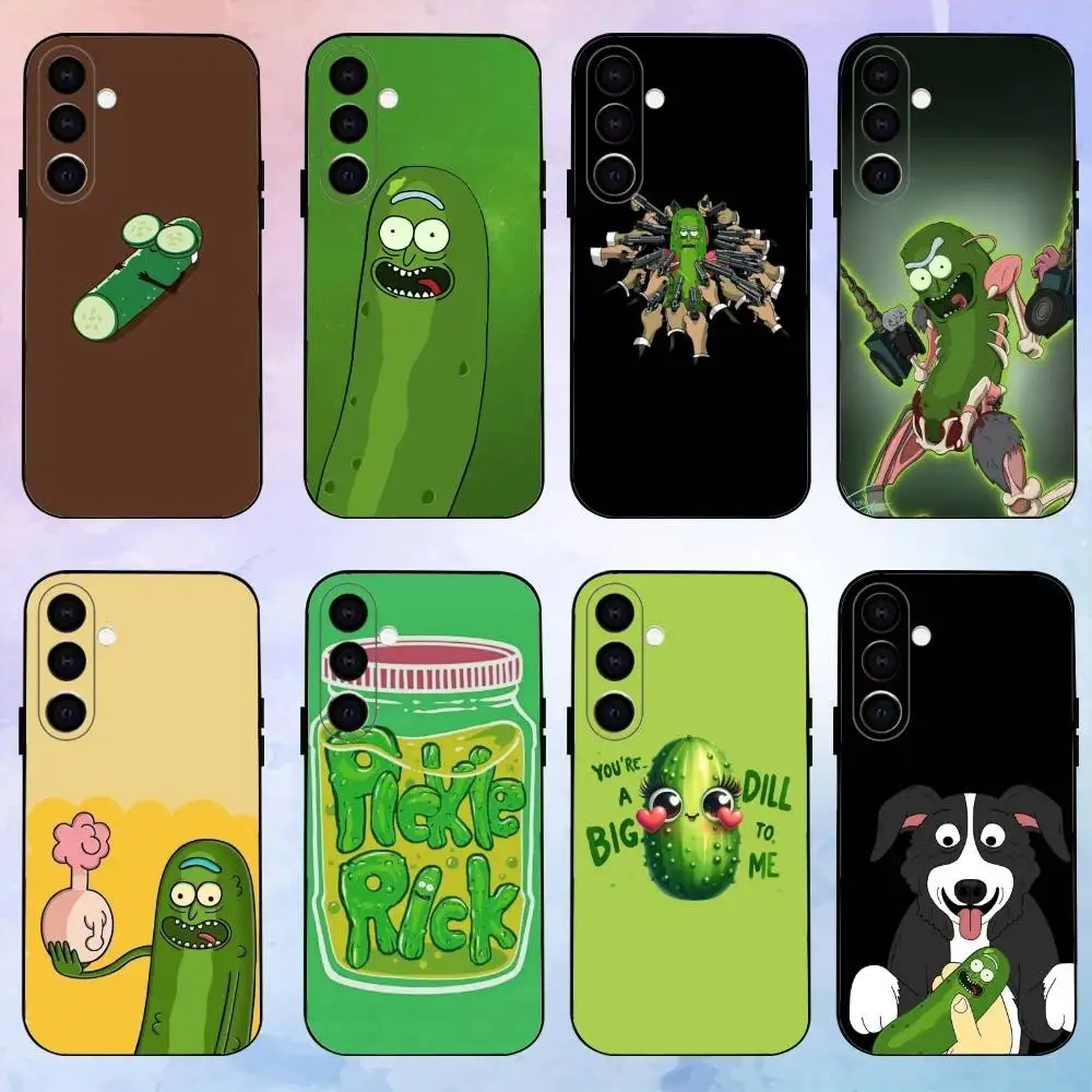 

pickle cartoon Phone Case For Samsung Galaxy A73,A72,A71,A70,A53,A52,A51,Others Soft Black Shell