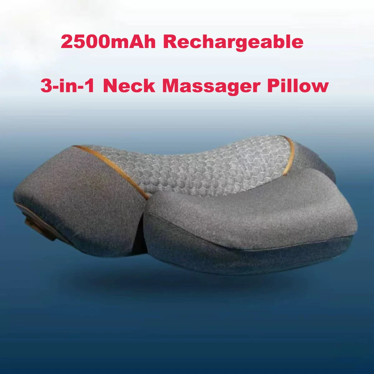 

Перезаряжаемая массажная подушка для шеи 3-в-1 — массажер для шеи снимает боль в глубоких тканей шеи имеет массажное отопление и тяга