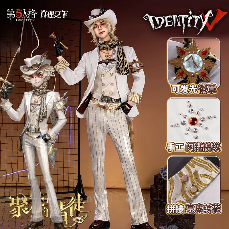 

2026 new Game Identity V Prospector Norton Campbell Cosplay Costume Wig Dazzling Lone Wolf Uniform Outfit Tail Shawl