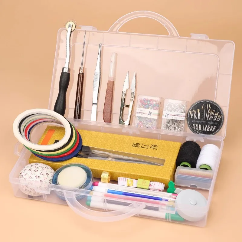 

Professional Draping Tool Kit for Fashion Design Complete Set with Marking String, Dressmaker Pins Pin Cushion Scissors & Rulers