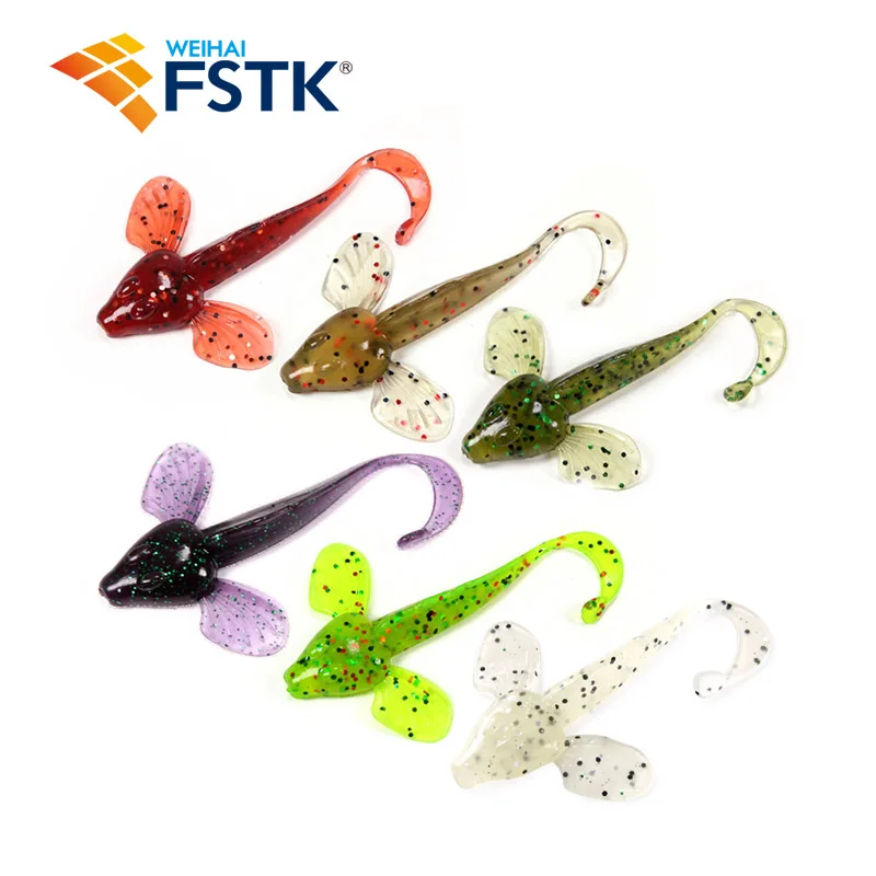 WEIHAI FSTK Swimbaits Life-like Fishing Soft Lure Fishing Worms Bait artificial soft baits Bass Tackle Rubber Lure Baits