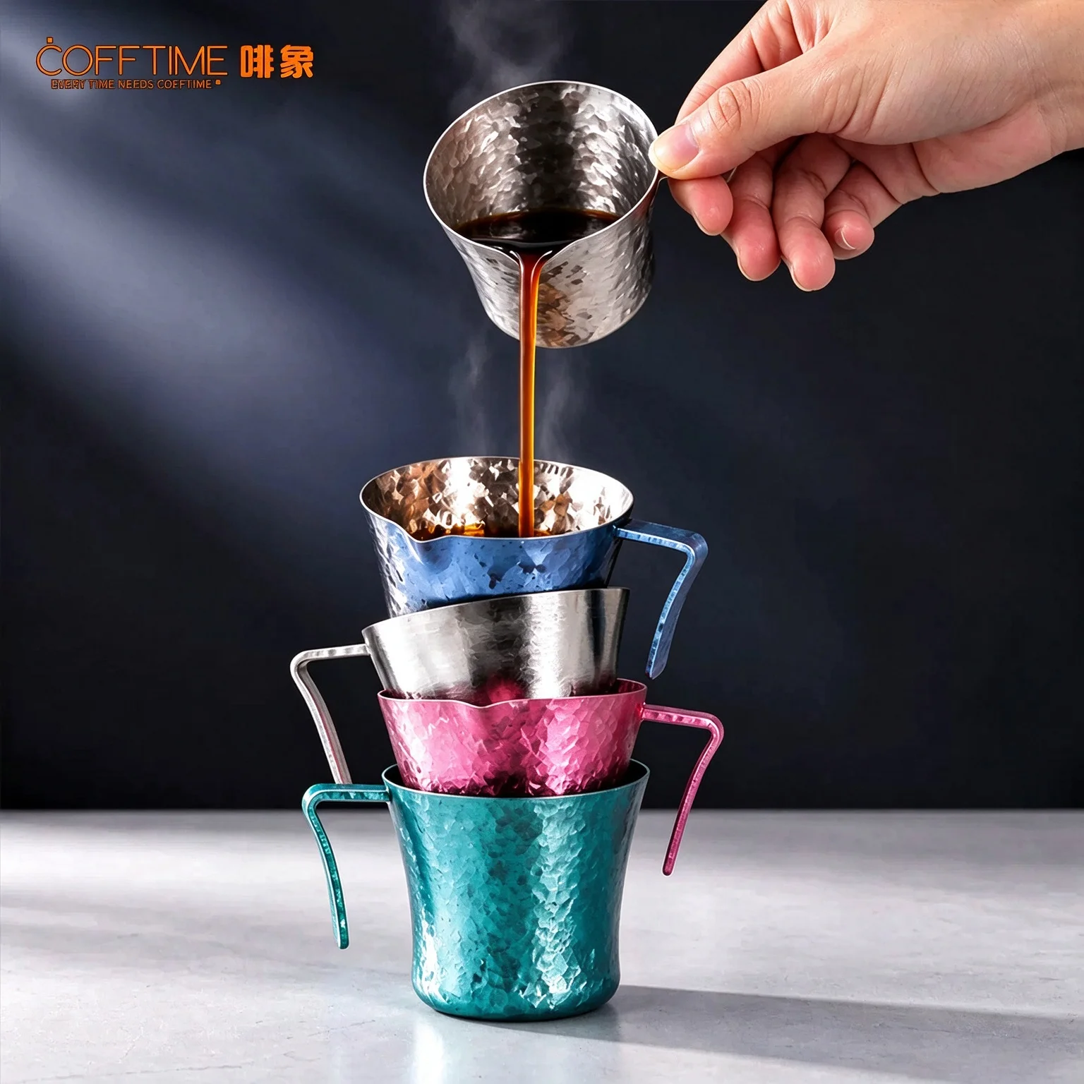 120ML Espresso Extraction Cup Pure Titanium with Scale Coffee Measuring Cups Exquisite Ounce Coffee Cup For Camping Kitchen