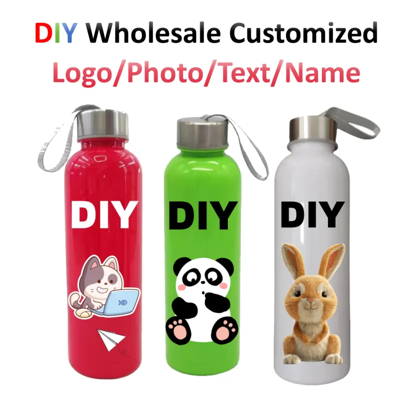 

100 Colorful Sports Water Bottles Portable 550ML Personalized Outdoor Safety Plastic Drinking Cup Gift Customized Logo