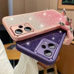 Bling Glitter Camera Protector Silicone Case For Xiaomi POCO X5 Pro 5G Funda Soft Back Cover