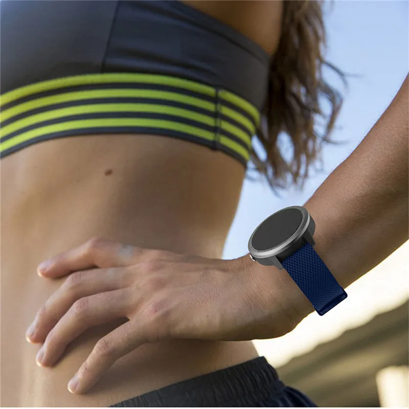 Buntes Weiches Silikon-Ersatzarmband für Garmin Vivoactive3 Vivomove HR Smart-Armband für Garmin Vivoactive 3 Uhrenarmband – Detail 31