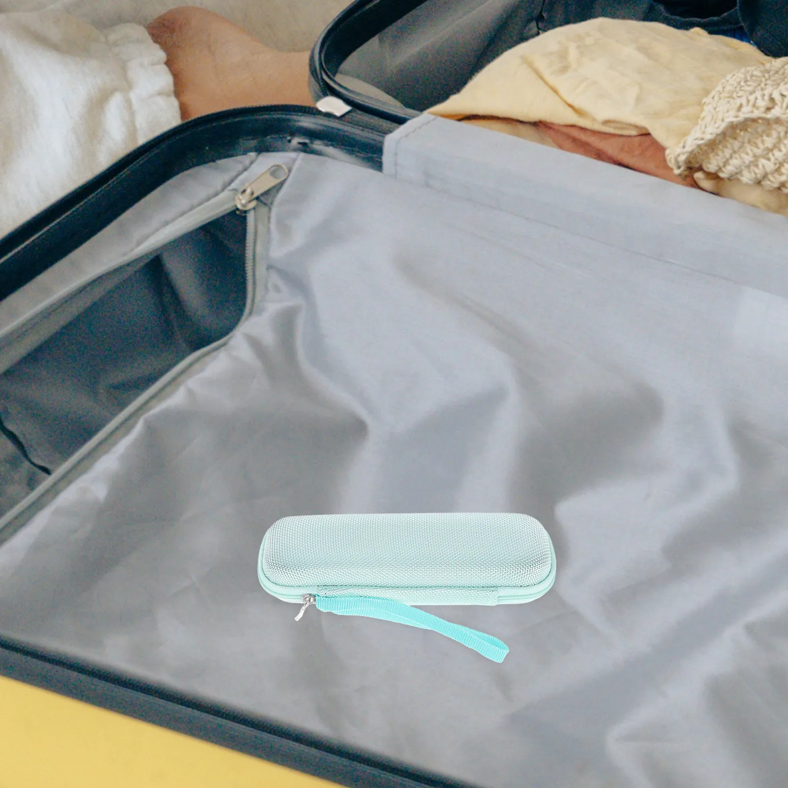 

Electric Toothbrush Hard Case Portable Travel Holder Protective Storage Bag Toothbrush and Accessories Light Green Waterproof