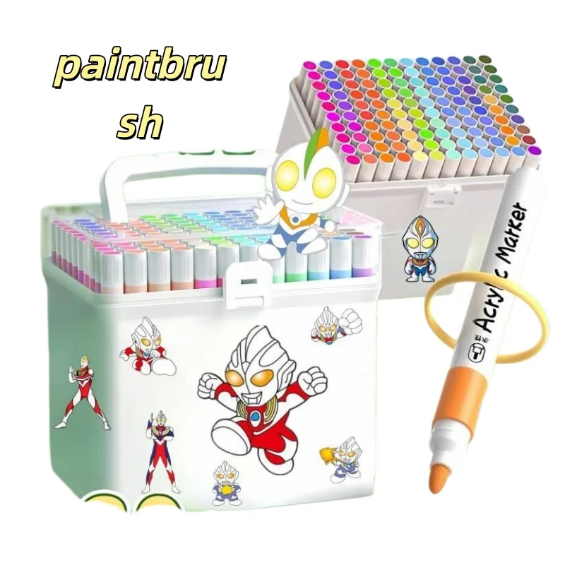 

Ultraman Cartoon Acrylic Markers, Student-Grade Watercolor Pens, Opaque & Layerable for Art Class