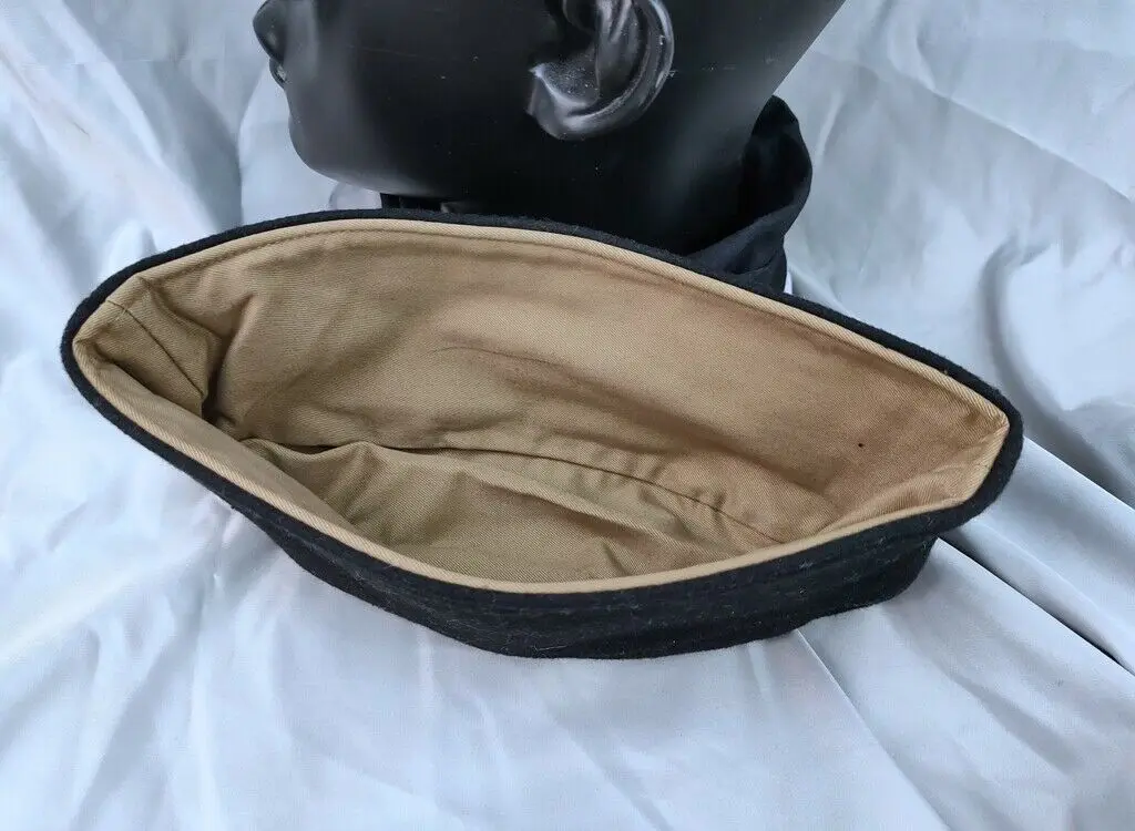 قبعة ريبرو الحرب العالمية الثانية الألمانية إيليت إم بانزر قبعة واقية من الصوف الأسود