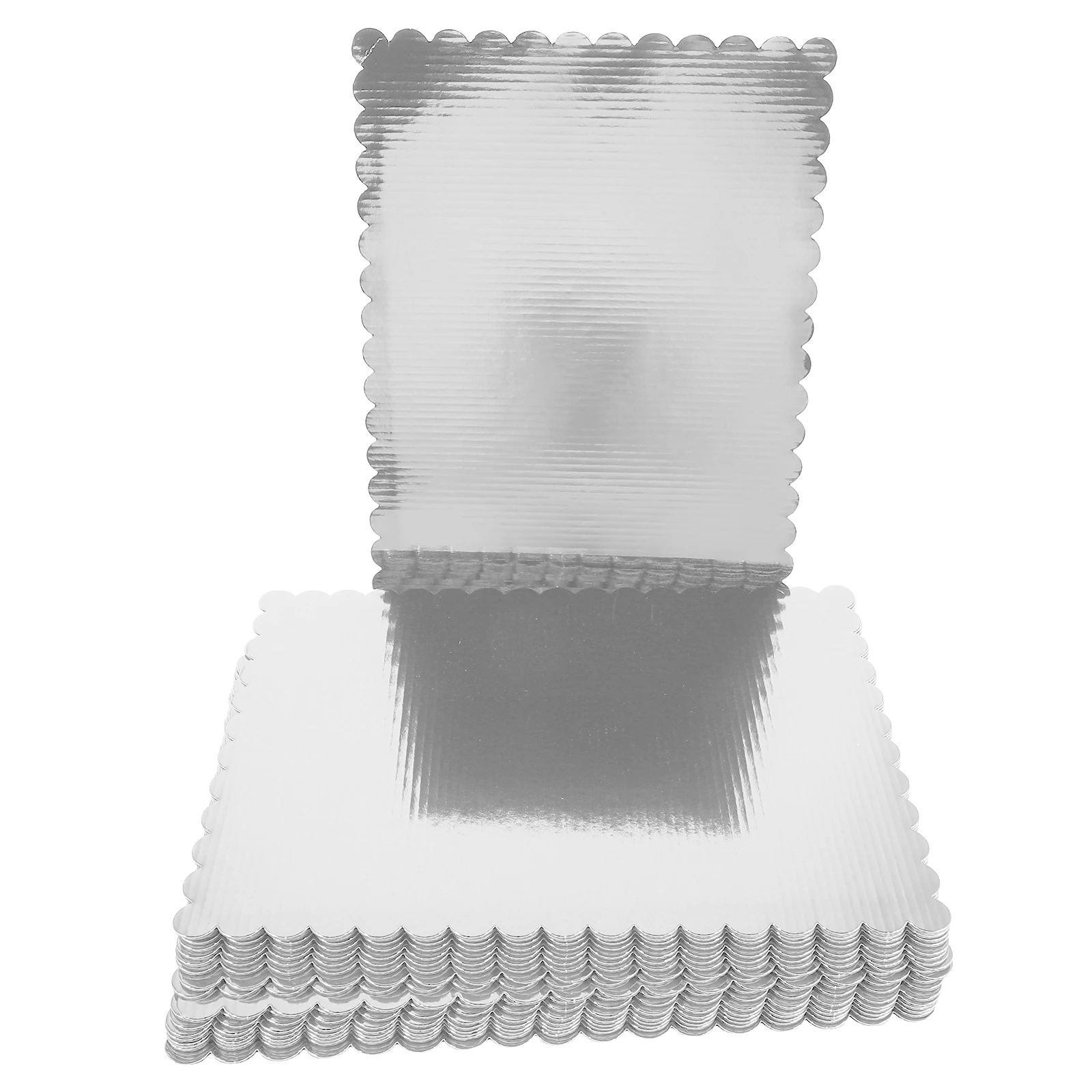 

20pcs 10X14 Inch Wave Edge Board Rectangular Corrugated Cake Platter Base Baking Display Party Supplies Disposable Cardboard