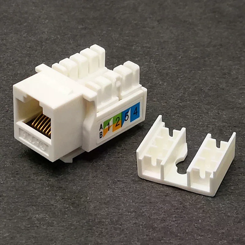 5Pcs CAT6 RJ45 110 Punch Down Keystone Computer Module Network Ethernet Jack