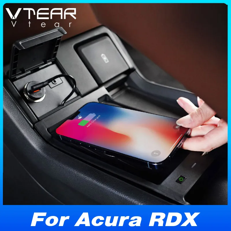 

Автомобильное беспроводное зарядное устройство для Acura RDX 2019-2023, адаптер для быстрой зарядки сотового телефона, внутренняя модификация, автоаксессуары