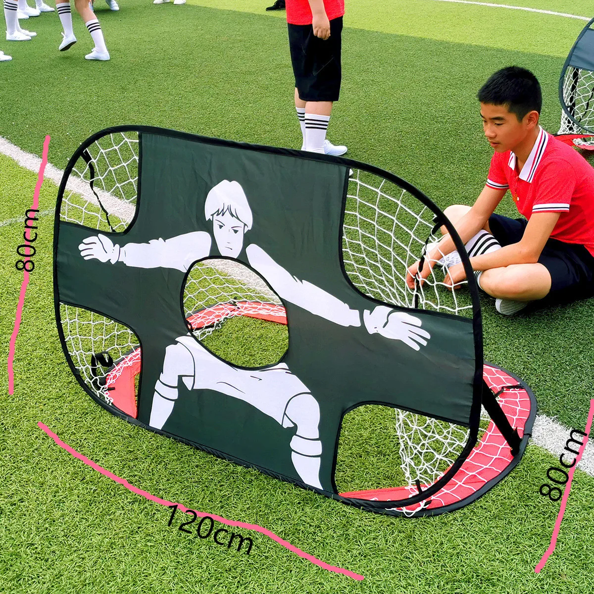 Ice Hockey Practice Shooting Target Training Sport Folding Soccer Goal Net for Backyard Portable Mini Indoor Outdoor Hockey