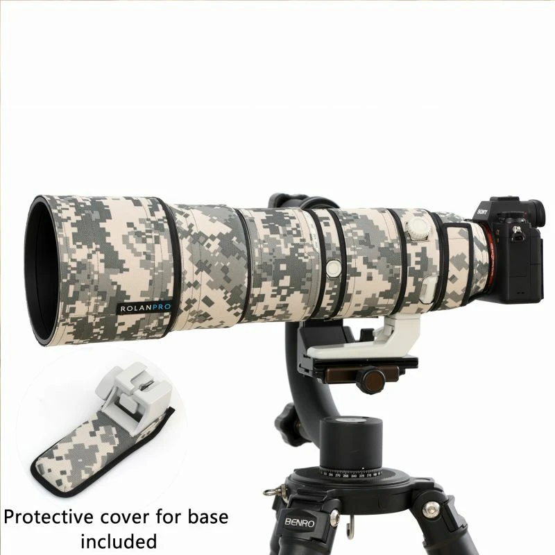 ROLANPRO Waterproof Lens Camouflage Coat Rain Cover for Sony FE 200-600mm F5.6-6.3 G OSS Lens Protective Case Nylon Guns Cloth